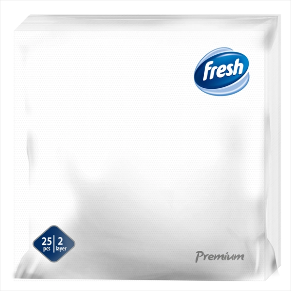 FRESH PAPIRNA SALVETA PREMIUM BELA 2 SLOJA 38X38CM 25KOM