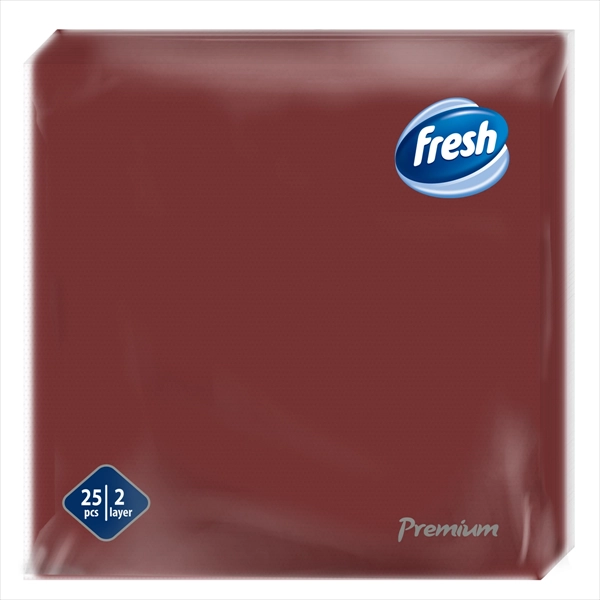 FRESH PAPIRNA SALVETA PREMIUM BORDO 2 SLOJA 38X38CM 25KOM