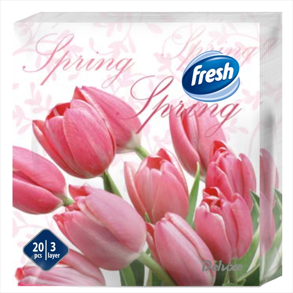 FRESH PAPIRNA SALVETA DELUXE CVEĆE LALE 3 SLOJA 33X33CM 20KOM