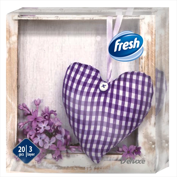FRESH PAPIRNA SALVETA DELUXE SRCE&JORGOVAN 3 SLOJA 33X33CM 20KOM