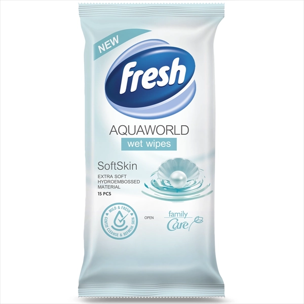 FRESH VLAŽNE MARAMICE AQUA WORLD 15KOM