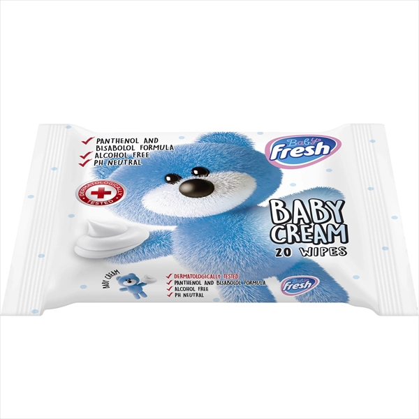 FRESH BABY VLAŽNE MARAMICE CREAM 20KOM