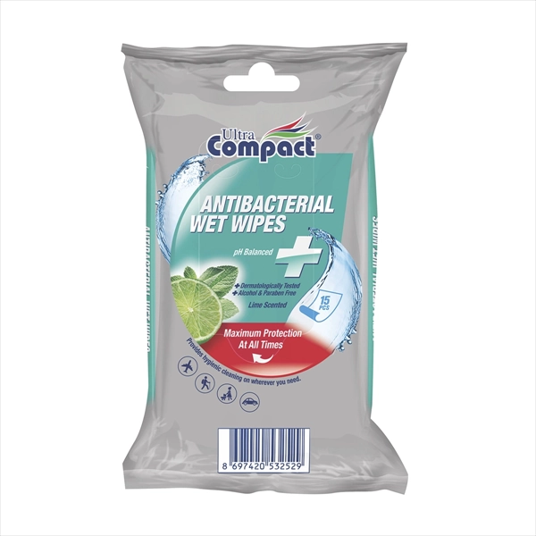 ULTRA COMPACT VLAŽNE MARAMICE ANTIBACTERIAL 15KOM