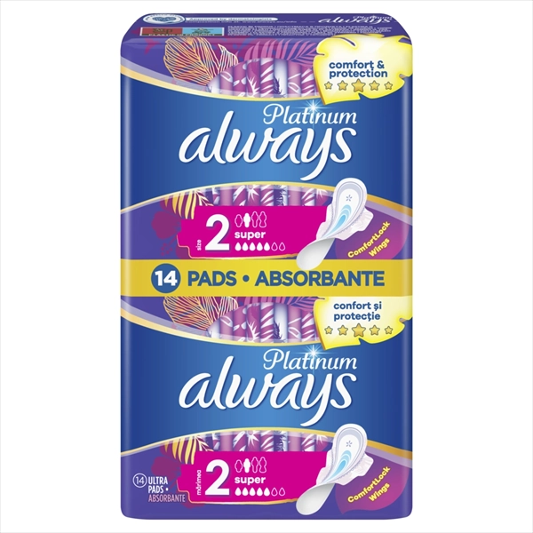 ALWAYS PLATINUM HIGIJENSKI ULOŠCI SUPER DUO VELIČINA 2 14KOM