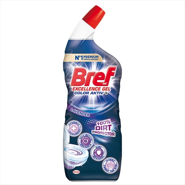 BREF SRED. ZA ČIŠĆ. TOALETA COLOR AKTIV GEL LAVANDER 10X EFFECT 700ML
