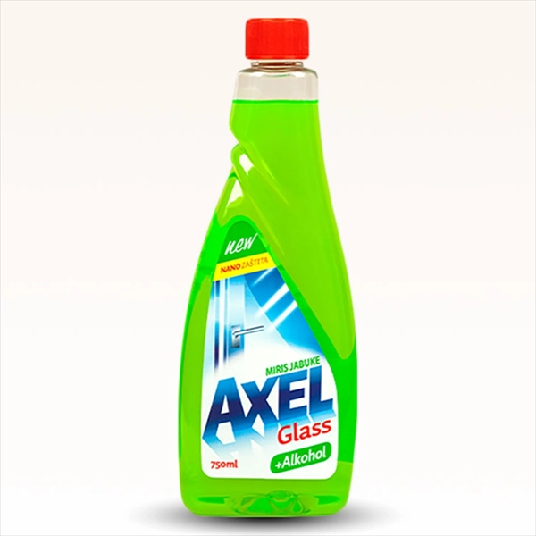 AXEL SREDSTVO ZA ČIŠĆENJE STAKLA SA ALKOHOLOM GLASS JABUKA 750ML