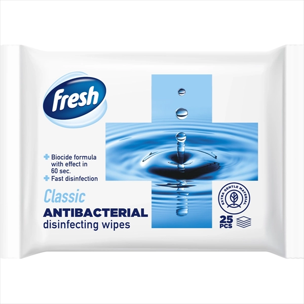 FRESH VLAŽNE MARAMICE CLASSIC ANTIBACTERIAL 25KOM