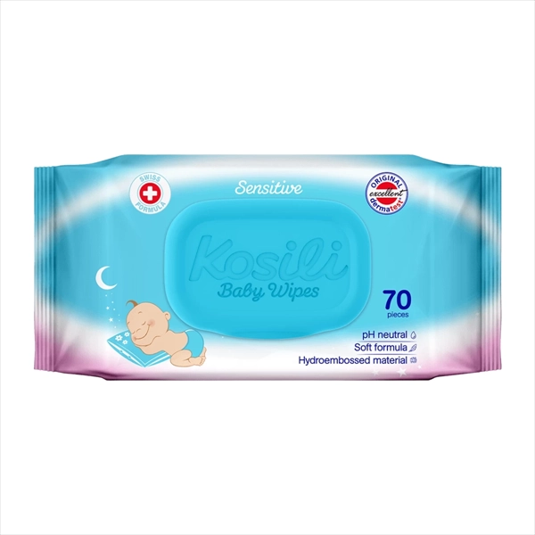KOSILI VLAŽ. MARAMICE ZA BEBE ULTRA SENSITIVE PLAVE SA POKLOPCEM 70KOM