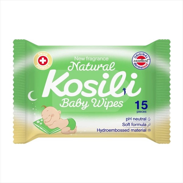 KOSILI VLAŽNE MARAMICE ZA BEBE NATURAL ZELENE 15KOM