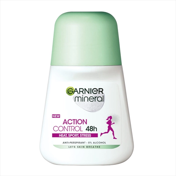 GARNIER MINERAL DEO ROLL-ON ACTION CONTROL HEAT SPORT STRES WOMEN 50ML