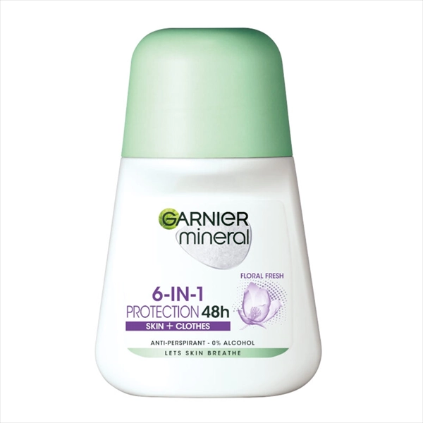 GARNIER MINERAL DEO ROLL-ON PROTECTION 6 FLORAL FRESH WOMEN 50ML