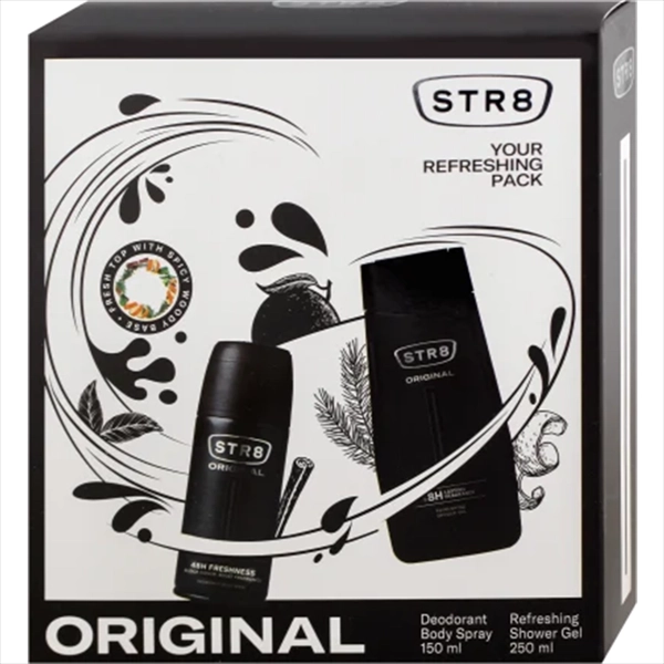 STR8 SET ORIGINAL (DEO SPREJ 150ML + GEL ZA TUŠIRANJE 250ML)