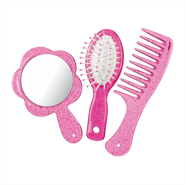 TITANIA DEČIJI SET ZA ULEPŠAVANJE STYLE 1309 (OGLEDALO+ČEŠALJ+ČETKA)