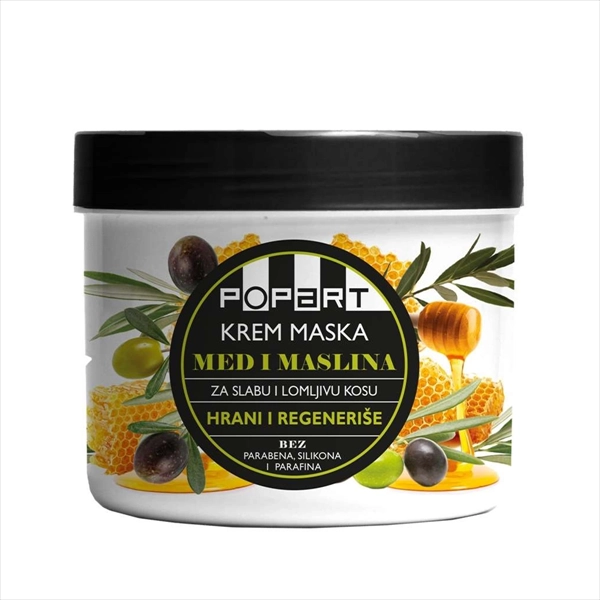 STILL POPART KREM MASKA ZA KOSU MED I MASLINA 93% PRIRODNO 500ML