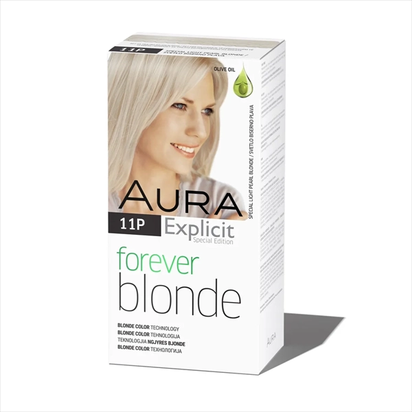 AURA EXPLICIT FOREVER BLONDE BOJA ZA KOSU 11P SVETLO BISERNO PLAVA