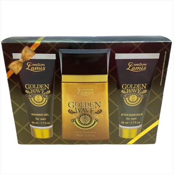 LAMIS SET GOLDEN WAVE MEN (EDT+GEL ZA TUŠIR.+BALZAM POSLE BRIJANJA)