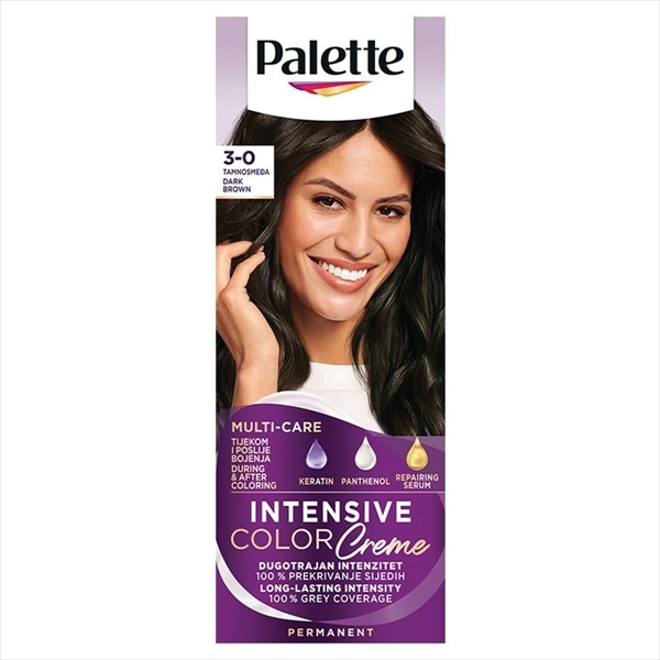PALETTE INTENSIVE COLOR CREME BOJA ZA KOSU 3-0 (N2) TAMNOSMEĐA
