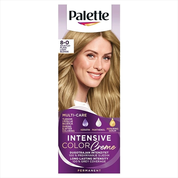 PALETTE INTENSIVE COLOR CREME BOJA ZA KOSU 8-0 (N7) SVETLOPLAVA