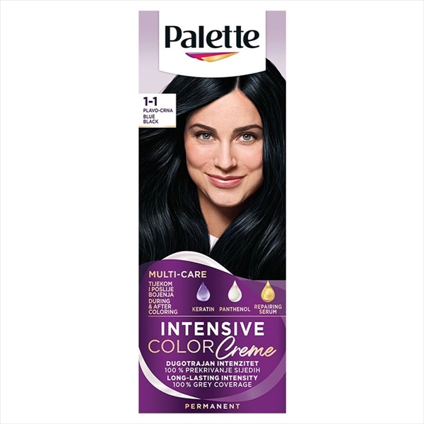 PALETTE INTENSIVE COLOR CREME BOJA ZA KOSU 1-1 (C1) PLAVIČASTO CRNA