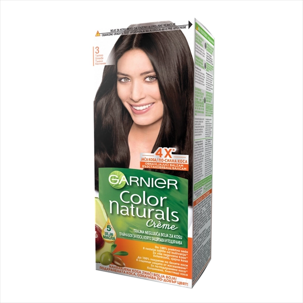 GARNIER COLOR NATURALS BOJA ZA KOSU 3 TAMNO SMEĐA