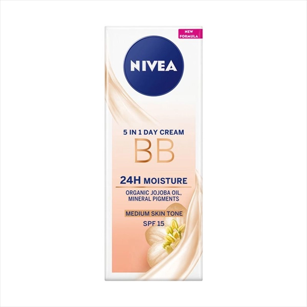 NIVEA BB DNEVNA KREMA ZA LICE 5U1 SREDNJA NIJANSA SPF15 50ML
