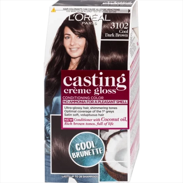 L'OREAL BOJA ZA KOSU CASTING CREME GLOSS 3102 COOL DARK BROWN