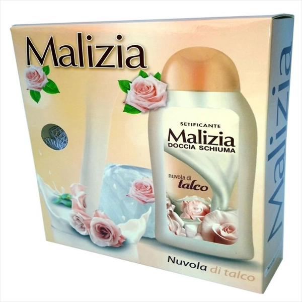 MALIZIA SET TALCO WOMEN (PENA ZA KUPANJE 300ML+PUFNA)