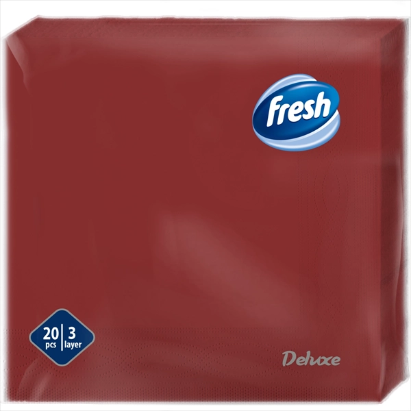 FRESH PAPIRNA SALVETA DELUXE BORDO 3 SLOJA 33X33CM 20KOM