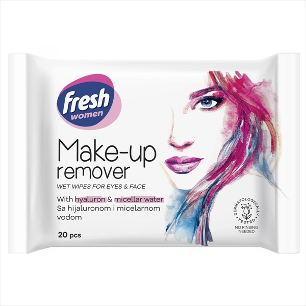 FRESH VLAŽNE MARAM. ZA SKID. ŠMINKE HIJALURON I MICELARNA VODA 20KOM