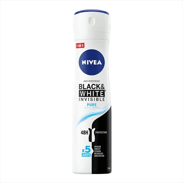 NIVEA DEO SPREJ BLACK&WHITE INVISIBLE PURE WOMEN 150ML
