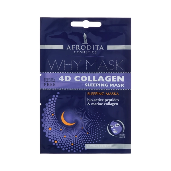 AFRODITA MASKA ZA LICE ZA SPAVANJE WHY MASK 4D KOLAGEN 2X6ML