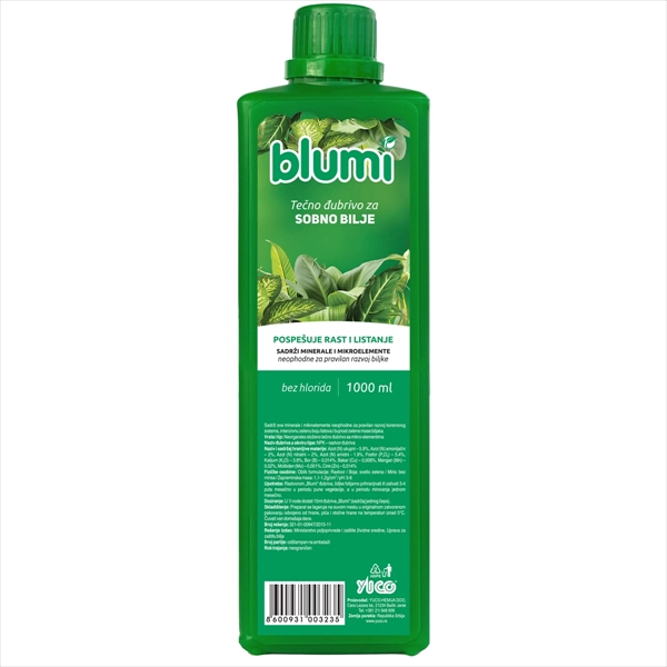 BLUMI TEČNO ĐUBRIVO ZA SOBNO BILJE 1L