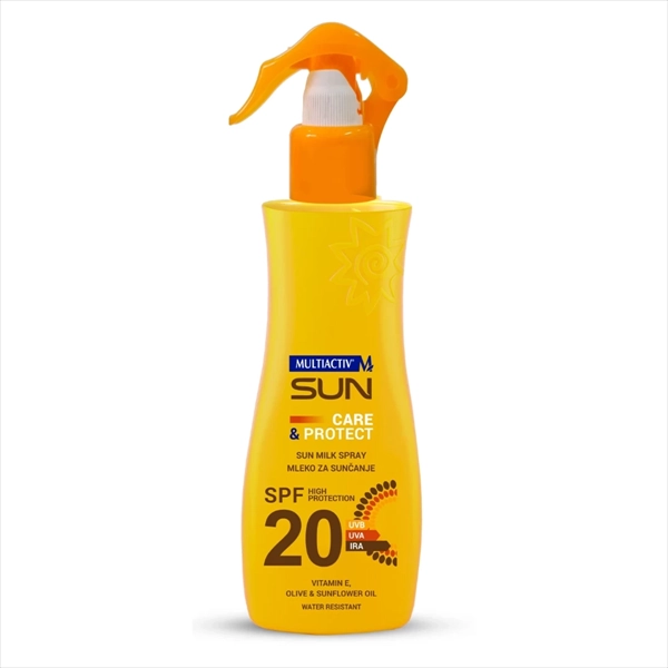 MULTIACTIV SUN CARE&PROTECT MLEKO ZA SUNČANJE SPREJ SPF20 200ML