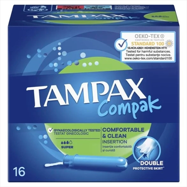 TAMPAX TAMPONI SA APLIKATOROM COMPAK SUPER 16KOM