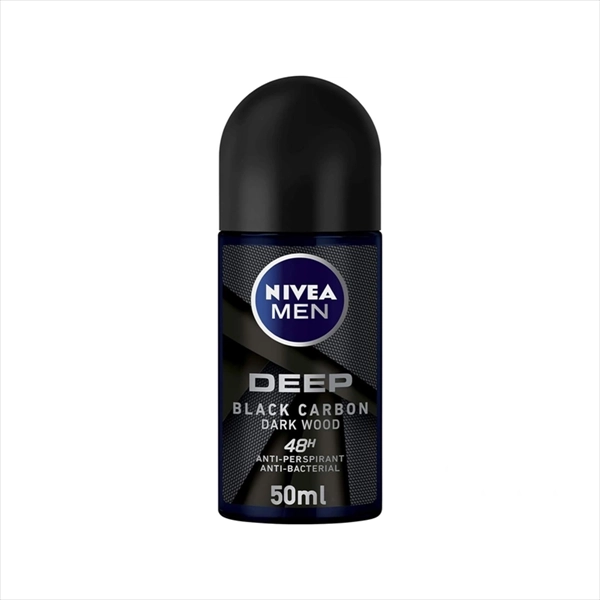 NIVEA MEN DEO ROLL-ON DEEP BLACK CARBON DARK WOOD 50ML