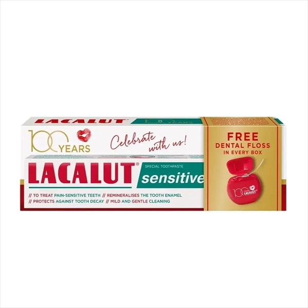 LACALUT PASTA ZA ZUBE SENSITIVE 75ML + KONAC ZA ZUBE