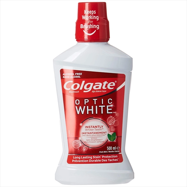 COLGATE TEČNOST ZA ISPIRANJE I HIGIJENU USTA PLAX OPTIC WHITE 500ML