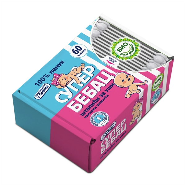 SUPER BEBAC ŠTAPIĆI ZA UŠI 60KOM