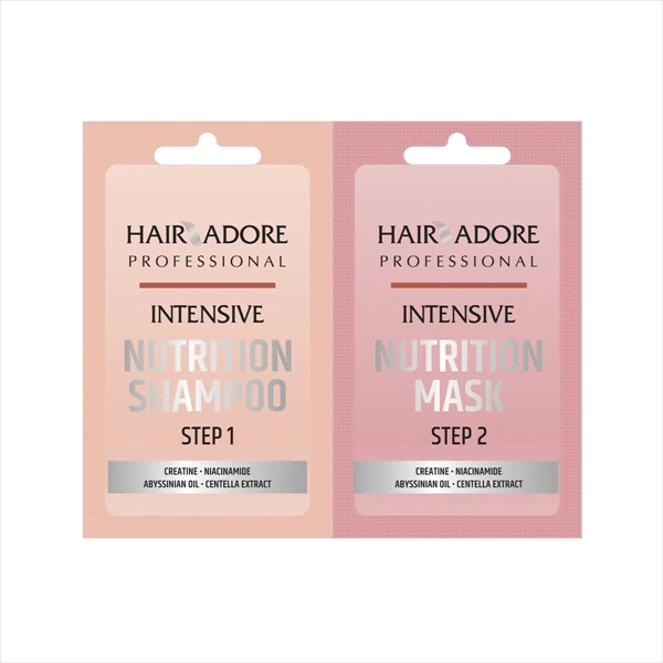 HAIR ADORE ŠAMPON+MASKA ZA KOSU INTENSIVE NUTRITION DUO-PACK 15ML+15ML