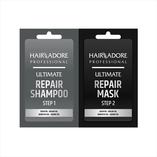 HAIR ADORE ŠAMPON+MASKA ZA KOSU ULTIMATE REPAIR DUO-PACK 15ML+15ML