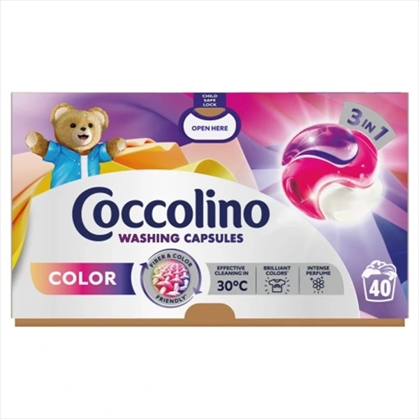 COCCOLINO KAPSULE ZA PRANJE VEŠA COLOR 3U1 40KOM