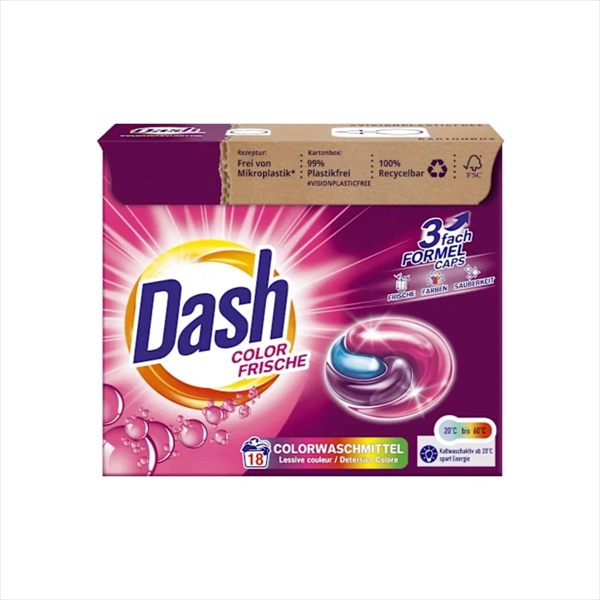 DASH KAPSULE ZA PRANJE VEŠA COLOR FRESH 18KOM
