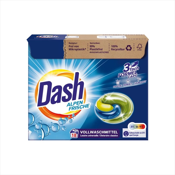 DASH KAPSULE ZA PRANJE VEŠA ALPINE FRESH 18KOM