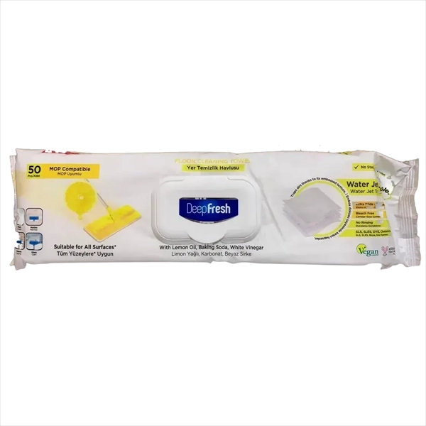 DEEP FRESH VLAŽNE MARAMICE ZA ČIŠĆENJE PODA LEMON 50KOM