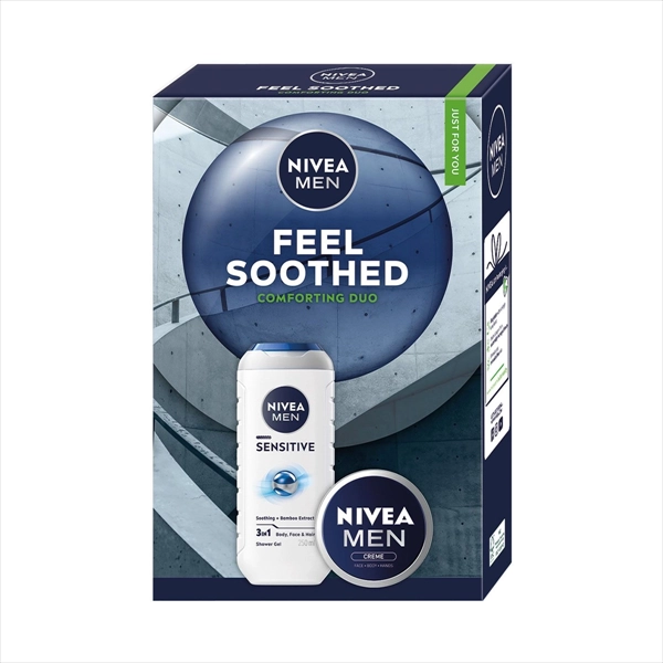 NIVEA MEN SET FEEL SOOTHED (GEL ZA TUŠIRANJE 250ML+UN. KREMA 75ML)